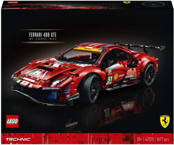 Конструктор LEGO Technic 42125 Ferrari 488 GTE "AF Corse #51"