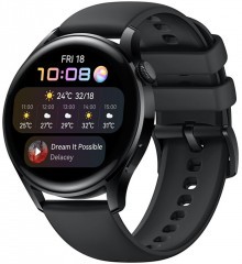 Смарт-часы Huawei Watch 3 Active LTE 46 мм чёрный ремешок