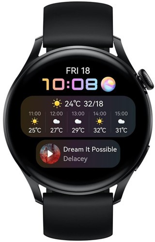Смарт-часы Huawei Watch 3 Active LTE 46 мм чёрный ремешок