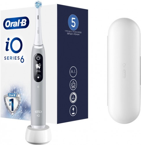 Электрическая зубная щетка Oral-B iO 6, серый